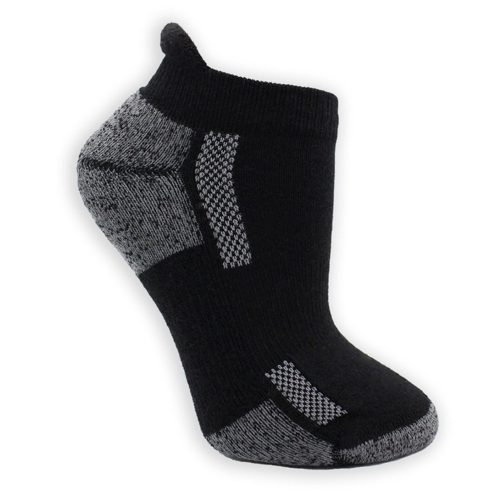 Alpaca Wool Ankle Socks, Low Cut Running Socks, No Show Lightweight Socks, Black